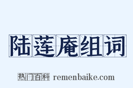 陆莲庵组词是什么意思的图片